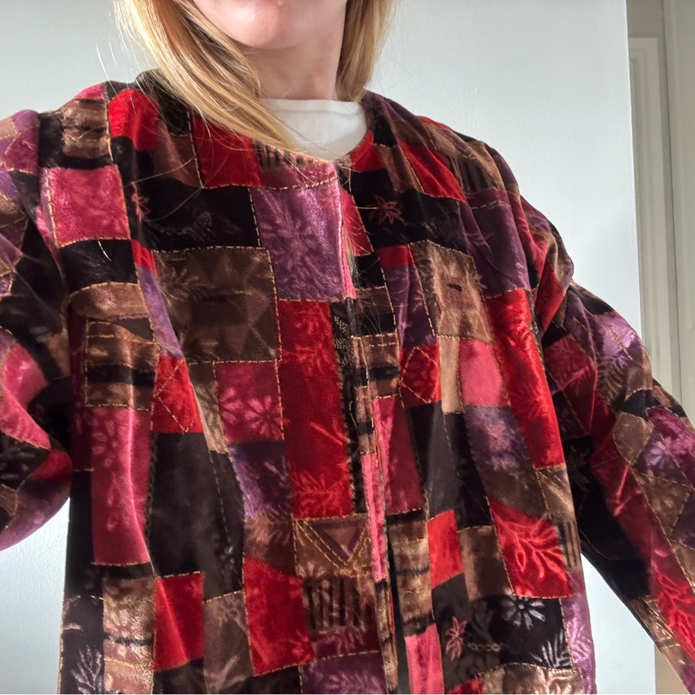 Beautiful Colorful Vintage Velvet Jacket